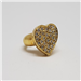 Tipo: Anillo Ring - Estilo: Corazon Love Amor - Material: Oro Amarillo - Piedras: 29 Diamantes talla Brillante
