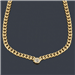 Tipo: Collar  - Estilo: Eslabones Barbados - Material: Oro Amarillo - Piedras: Diamante 1,10 ct