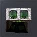 Tipo: Anillo Ring - Estilo: Chevalier - Material: Oro Amarillo Vista Platino - Piedras: Diamantes y Simil Esmeralda