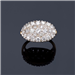 Tipo: Anillo Ring - Estilo: Oval - Material: Oro Amarillo 14K  Vista platino - Piedras: Diamantes talla Brillante 8/8